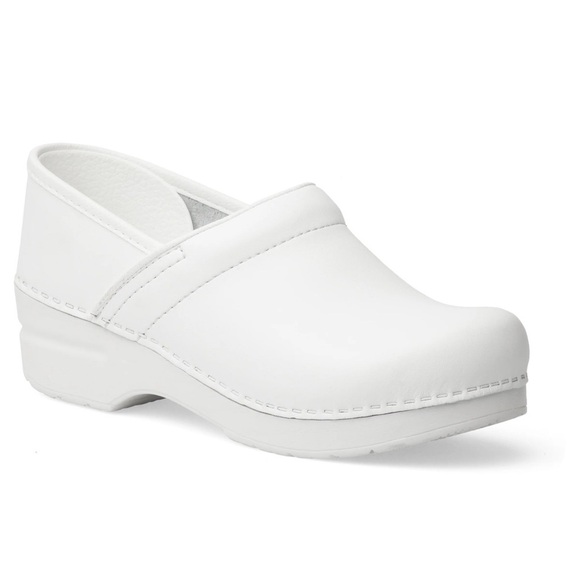 Dansko Shoes - White Leather Dansko Clogs | Clean Classic Aesthetic | Size 37